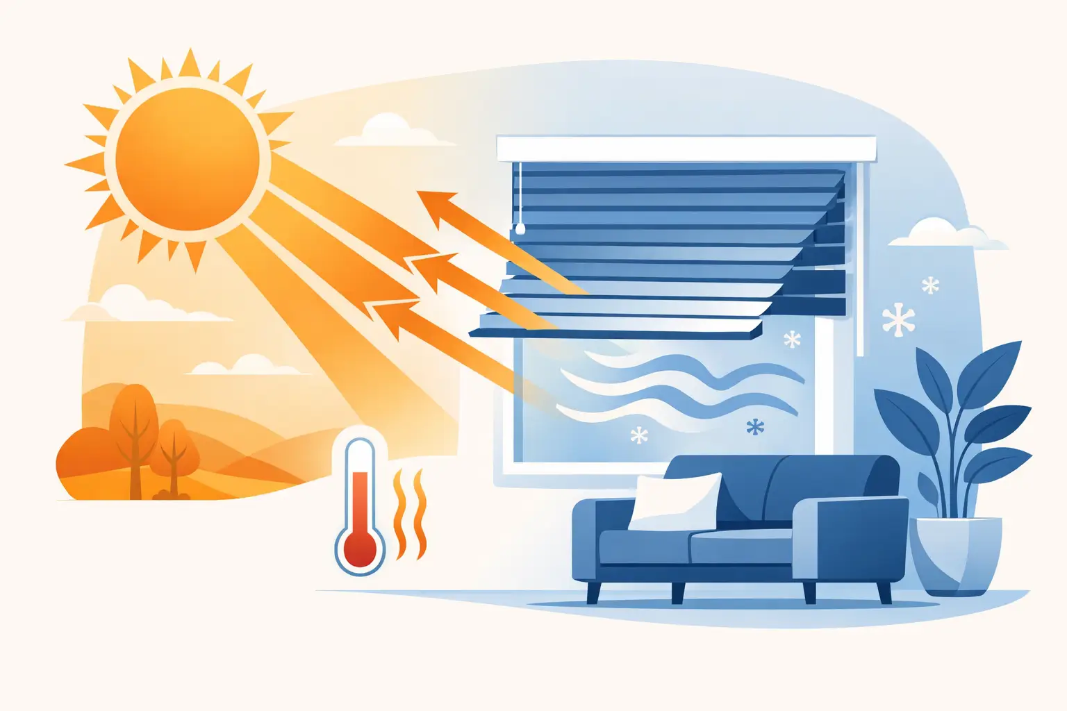 Persianas para reducir calor interior